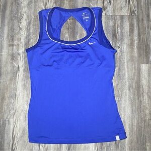 Nike Serena Rally Knit Cutout Back Tank Tennis Royal Blue Women’s Size S EUC